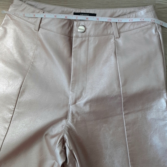 Forever21 Faux Leather Pink Pants - Picture 3 of 5